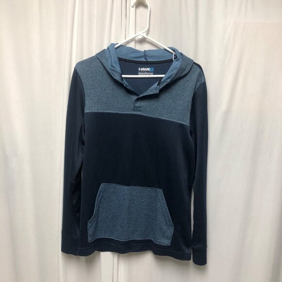 Tony Hawk Sweatshirt Mens Size Medium Blue Pocket Hoodie Pullover Skateboard - Picture 1 of 6